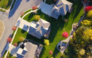 Top view of neighborhood